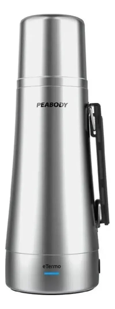 Termo Electrico Peabody Eta1001s A.inox 1l Mate Bombilla P1 Plateado
