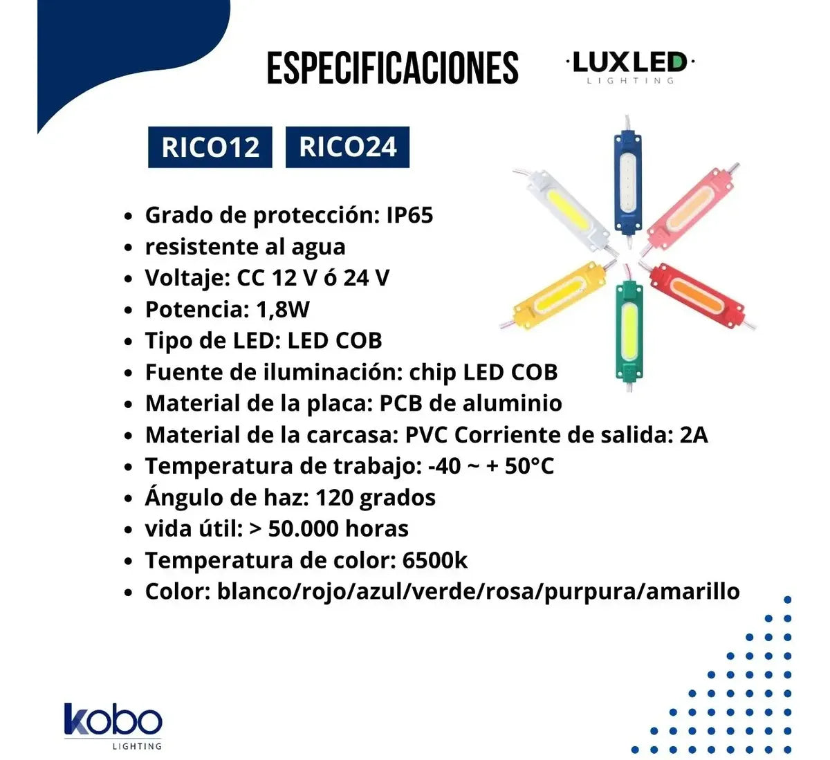 Modulo Led Cob 12v 24v Flexible Potencia X20