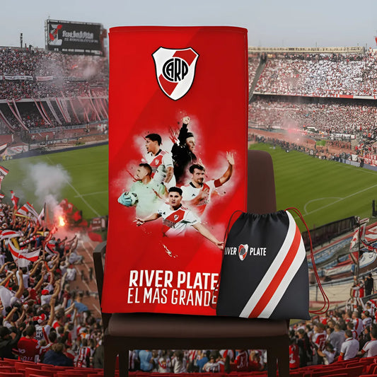Toallones Secado Rapido River Boca Oficial C/ Mochila