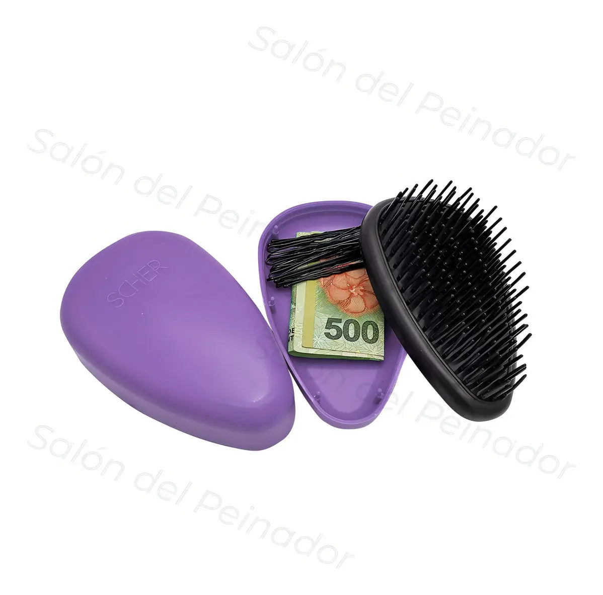 Cepillo Desenredante Anti Frizz Viaje Pocket Violeta Scher