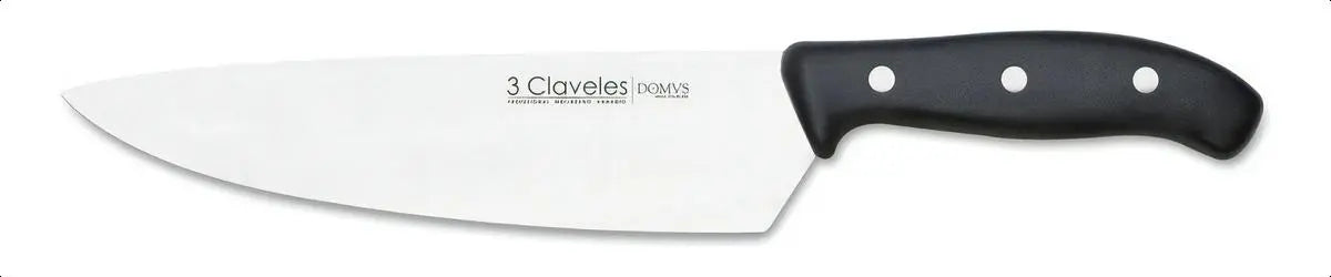 Cuchillo 3 Claveles Cocinero 20 Cm Domus Acero Inoxidable Color Negro