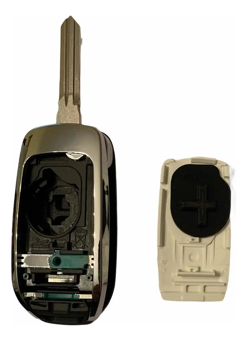 Carcasa Navaja Llave 3 Botones Kwid Vac102 Espalda Blanca