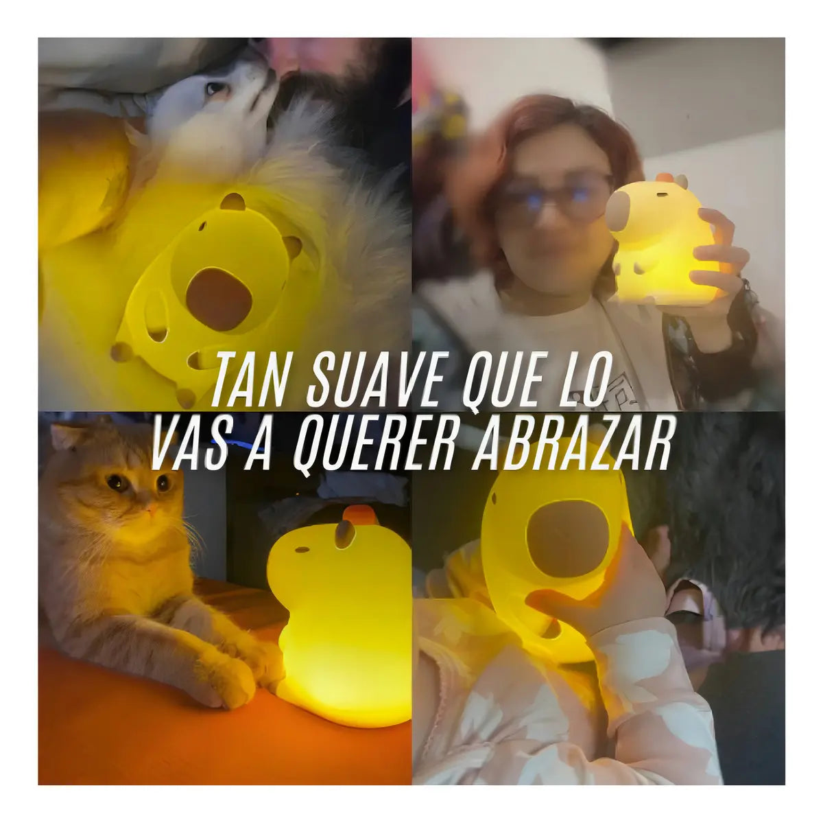Lámpara Velador RelexTech LED Capibara Carpincho RGB USB Recargable