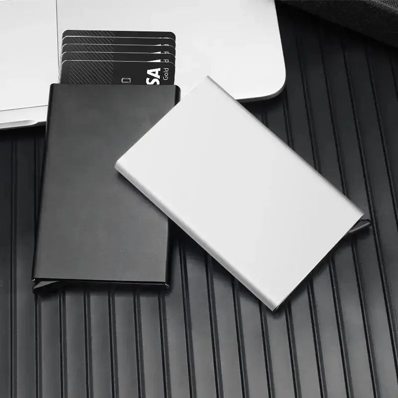 Tarjetero Automatico 5 Colores Aluminio Rfid Protection