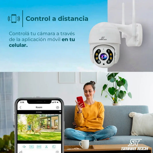Camara Domo Exterior Seguridad Ip 4mp Autotracking Vigilancia Full Hd Smart Tech N8-400W-IR