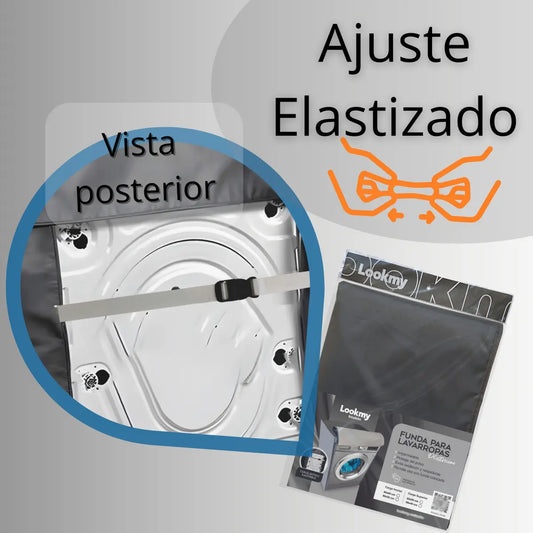 Funda Para Lavarropas Impermeable 60x60 Cm Gris | Cubre Lavarropas Exterior Lookmy | Funda Lavarropas Frontal Con Ajuste |