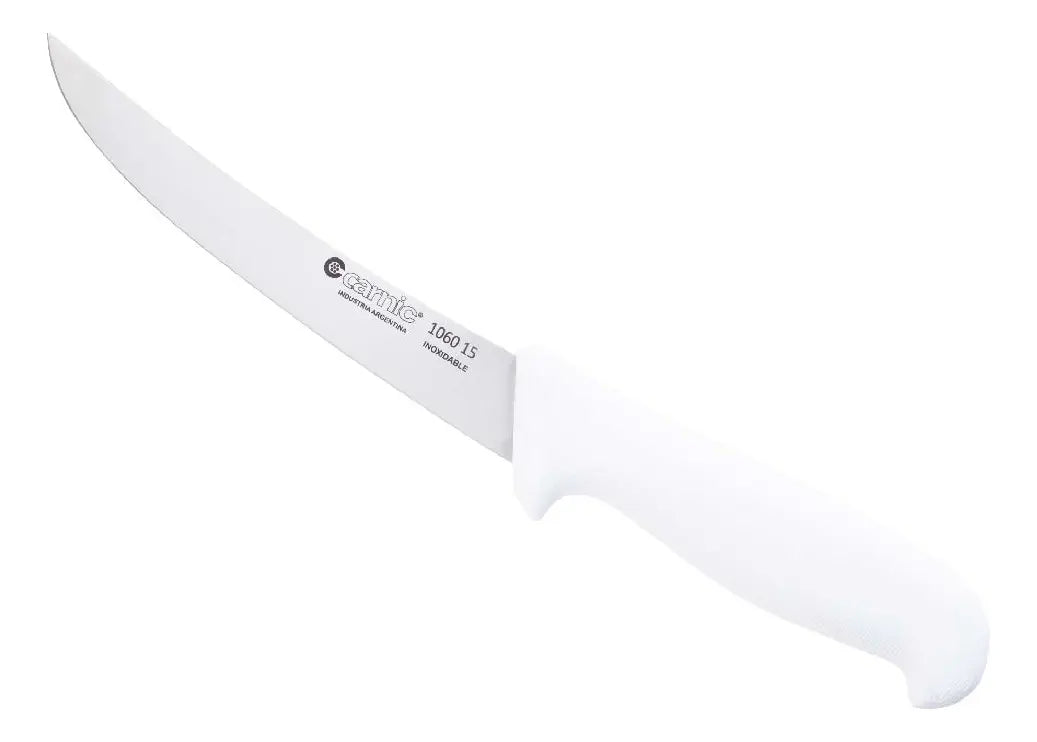 Cuchillo Despostar Curvo Carnic Acero Inoxidable 1060 15cm F Color Blanco