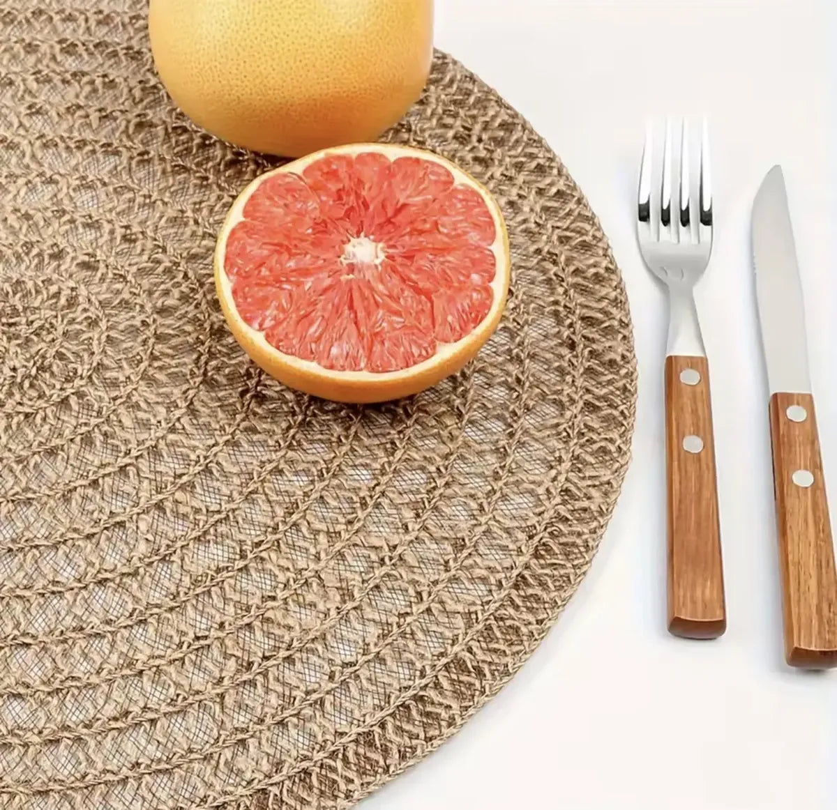 Individuales De Mesa Redondos Rustico 38cm Pack X 6
