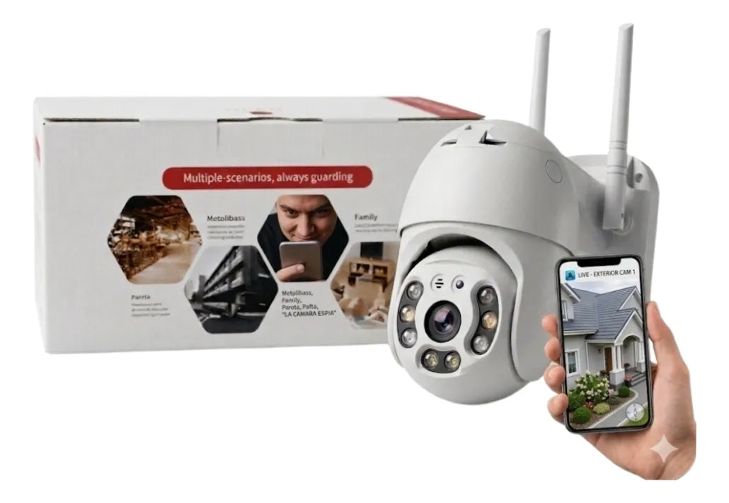 Camara Seguridad Domo 360hd Exterior Wifi Inteligente