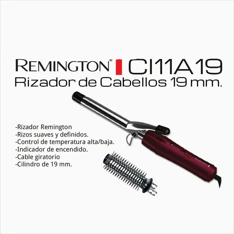 Remington Rizador Ci11a19 Cepillo Modelador De Cabello 19 Mm Rosa