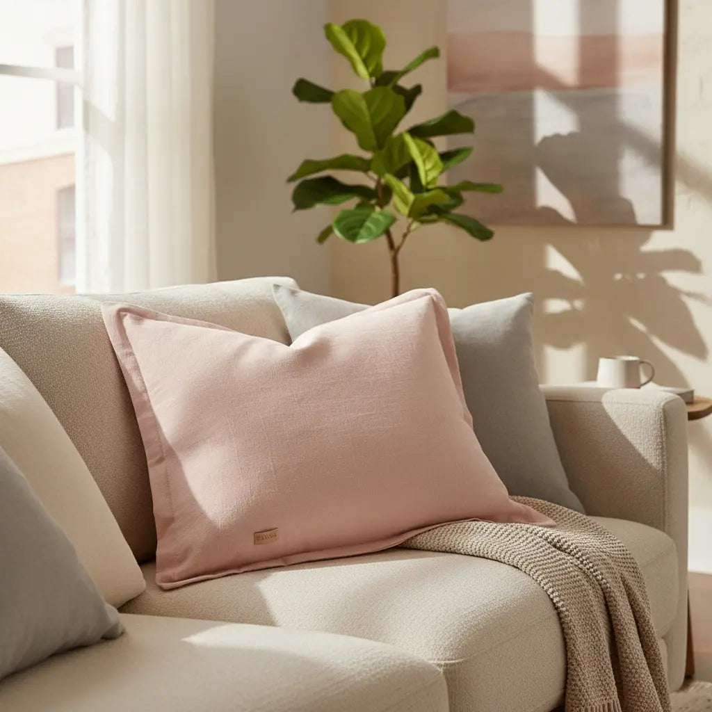 Almohadon Tusor Con Relleno Y Funda Desmontable 50x70 100%al