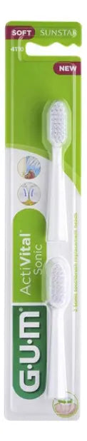 Repuesto X2 Cepillo A Bateria Cerdas Suave Gum Sonic Power