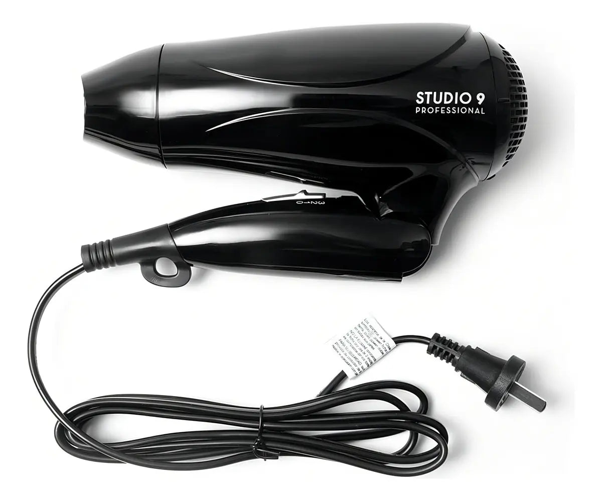 Secador de Pelo Studio 9 Professional 2400W iónico plegable negro