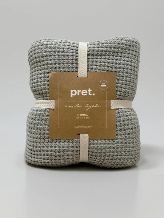 Manta Tejida Deco Sillón Pie De Cama 120x150 Cm Pret