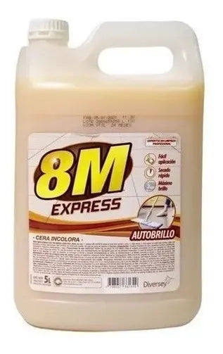 Cera Incolora 8m Express Autobrillo Para Pisos 5 Litros
