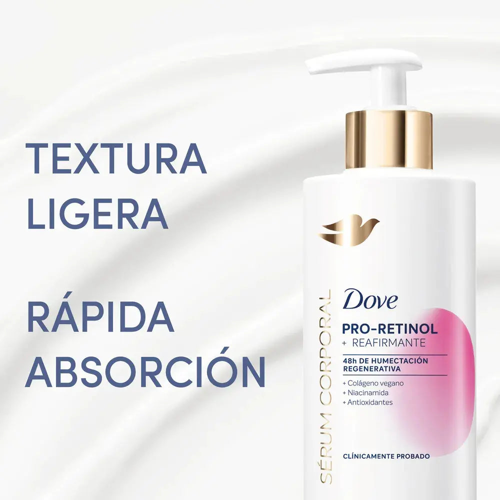 Dove Sérum Corporal Pro-Retinol Reafirmante, Recupera Elasticidad e Hidratación, 400 ml