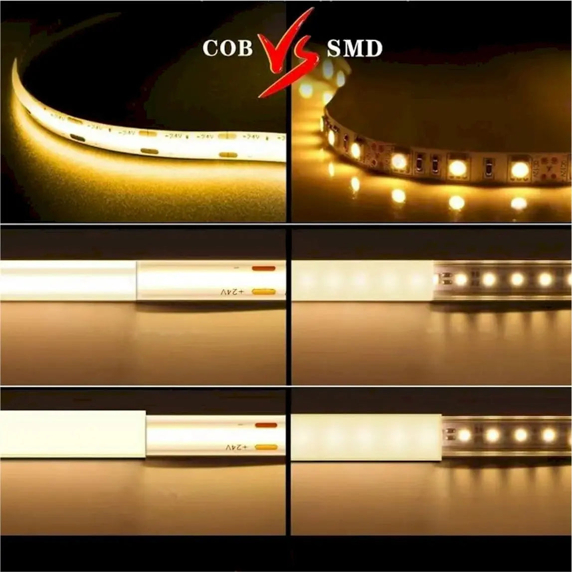 Tira Led Cob 320led Interior Blanco Frio Calido Neutro 24v