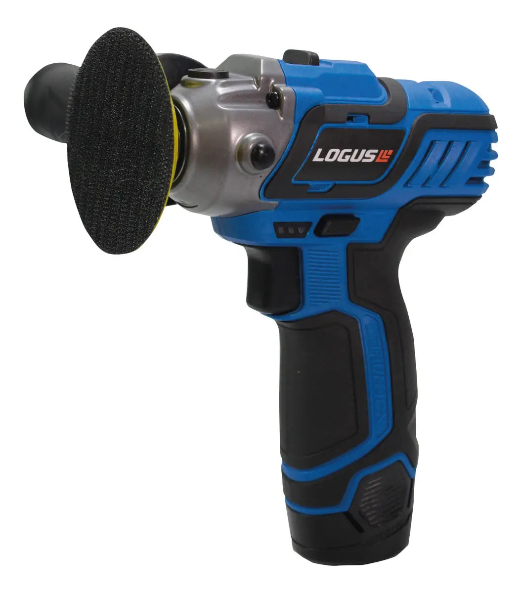 Pulidora Lijadora Inalámbrica Logus 8300rpm C/Batería Cargador 6 Accesorios y Maletín
