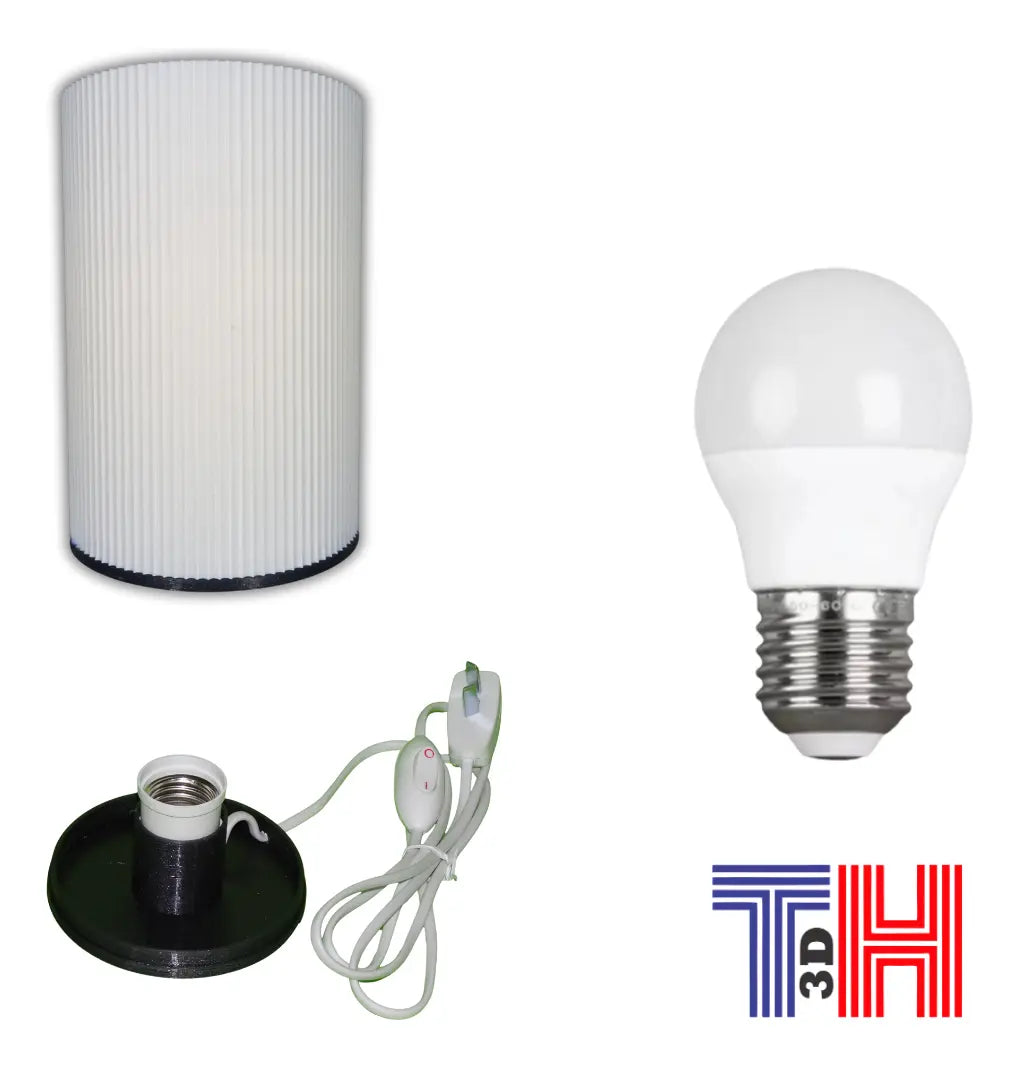 Lámpara Velador Led Moderno Nórdico Impreso 3d Recto Th3d