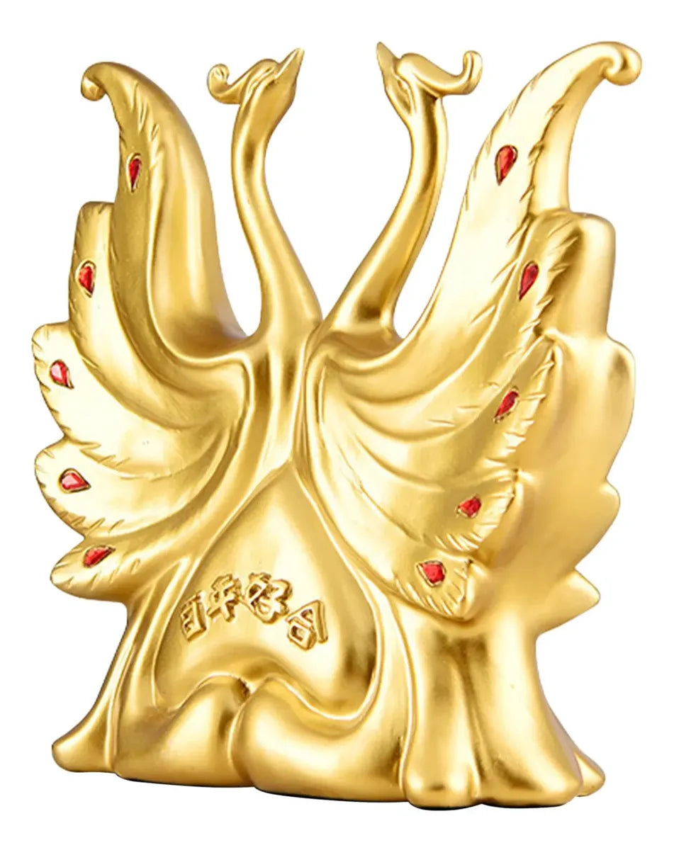 Pareja Moderna Cisne Estatua Estatuilla Escultura Arte