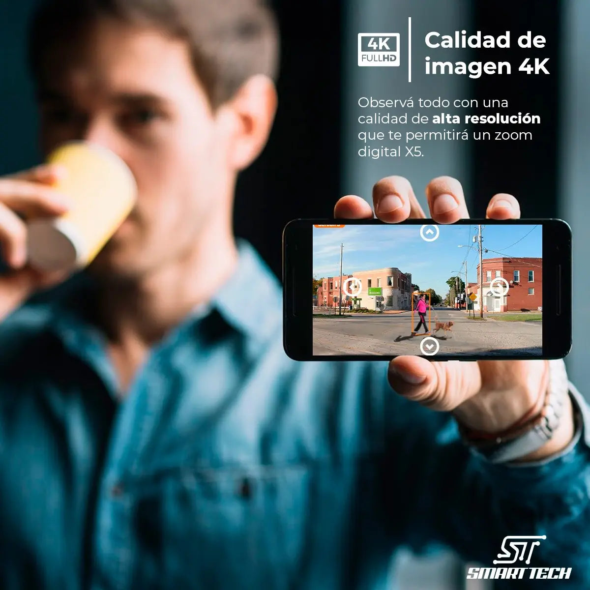 Camara Domo Exterior Seguridad Ip 4mp Autotracking Vigilancia Full Hd Smart Tech N8-400W-IR