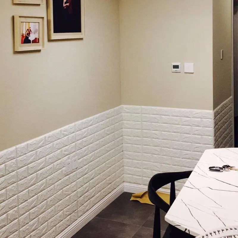 Pared Decorativa Placa Autoadhesiva 3d X 10 Placas Ladrillo