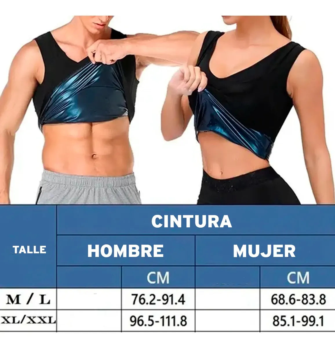 Faja Camiseta Termica Reductora Compresion Deportiva Hombre