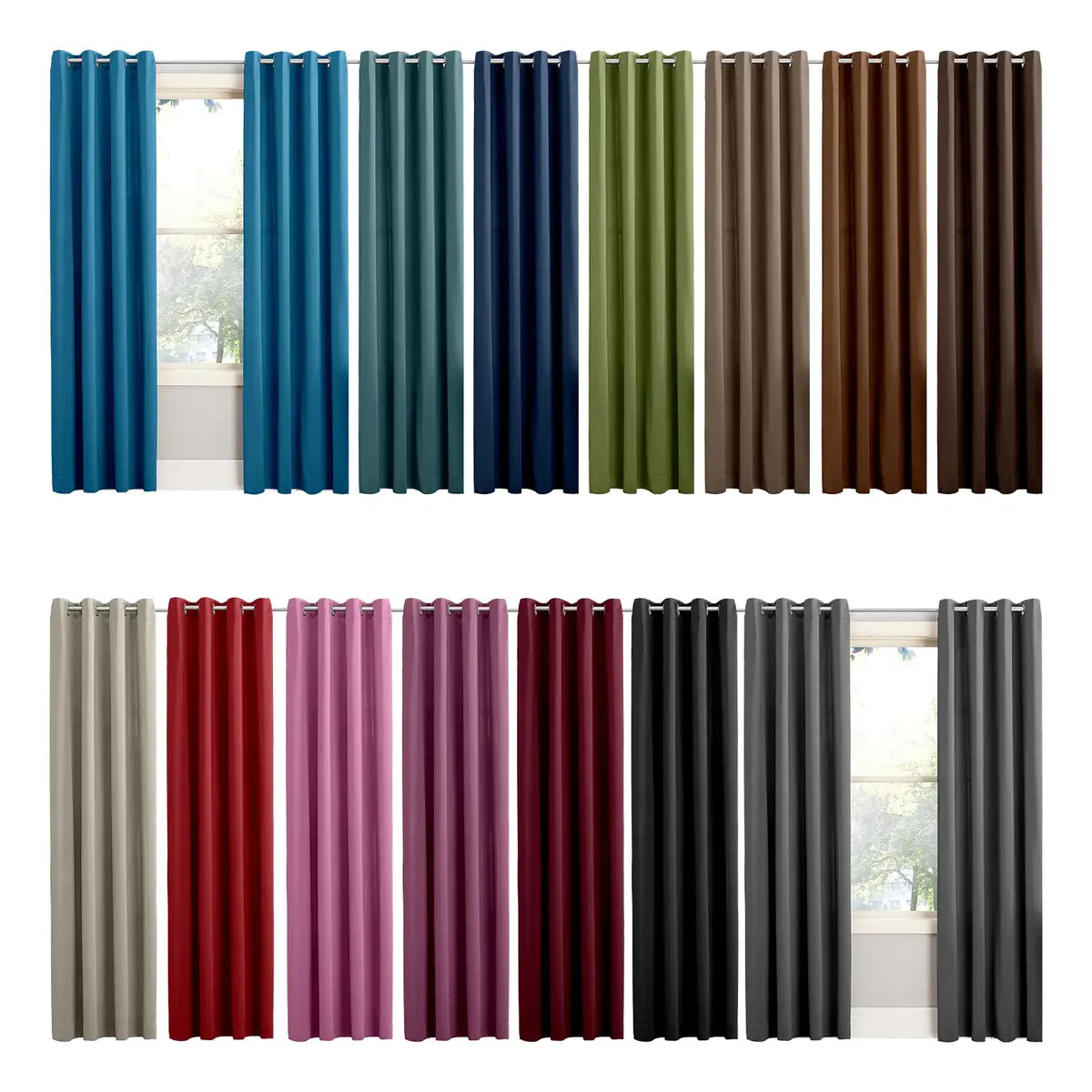 Cortina Blackout 2 Pieza Okaeri 2.3x1.4m Lino 100% Oscuridad