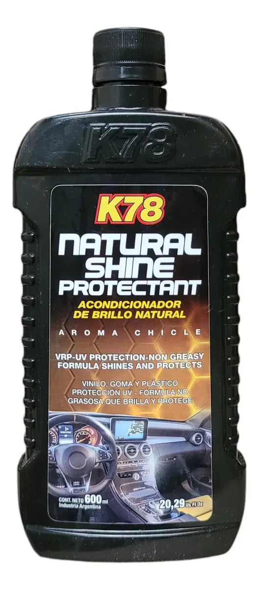 K78 Revividor Natural Shine Protectant Para Plásticos Interiores Aroma Chicle 600 Ml