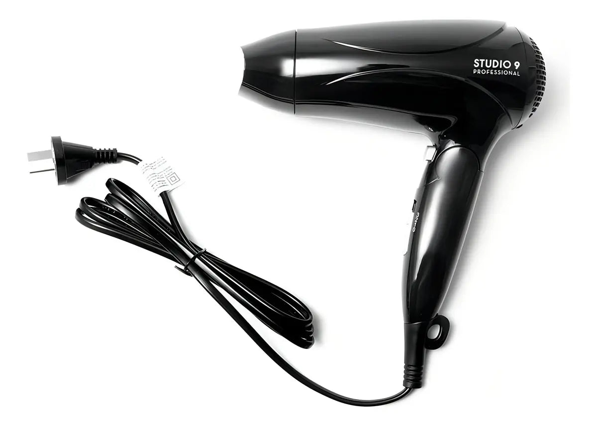 Secador de Pelo Studio 9 Professional 2400W iónico plegable negro