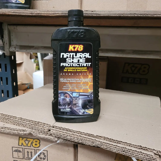 K78 Revividor Natural Shine Protectant Para Plásticos Interiores Aroma Chicle 600 Ml
