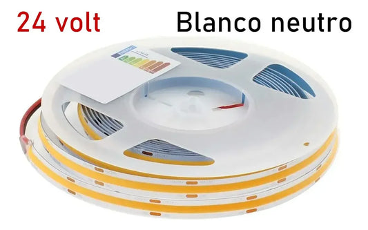 Tira Led Cob 320led Interior Blanco Frio Calido Neutro 24v