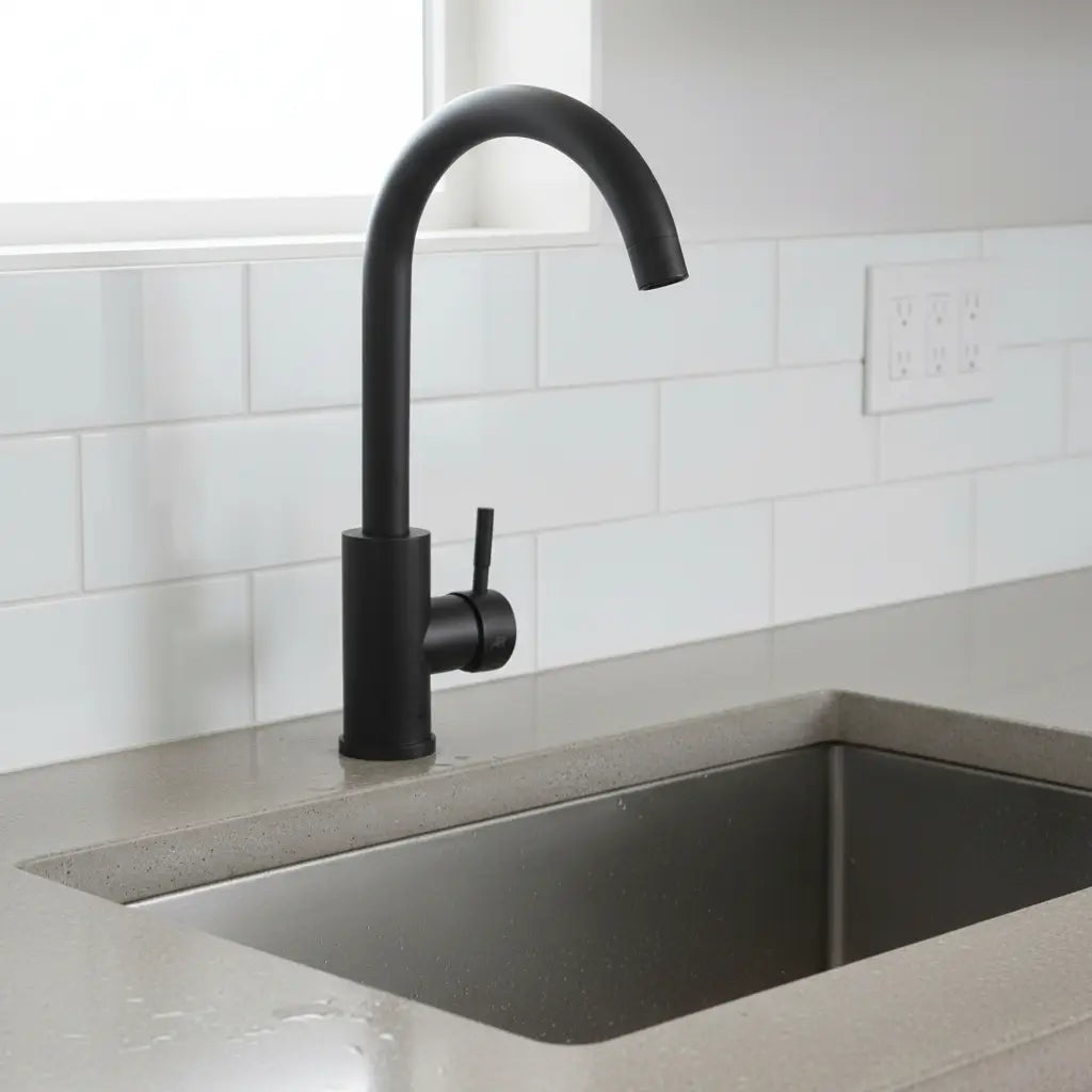 Griferia Pico De Ganso Acero Inoxidable Ah Home Baño Ah04