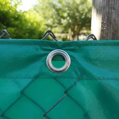 Cubre Cerco De Rafia Verde C/ojales 1.85x10 Mts + Precint