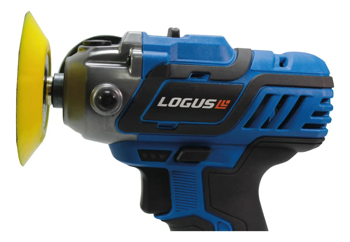 Pulidora Lijadora Inalámbrica Logus 8300rpm C/Batería Cargador 6 Accesorios y Maletín