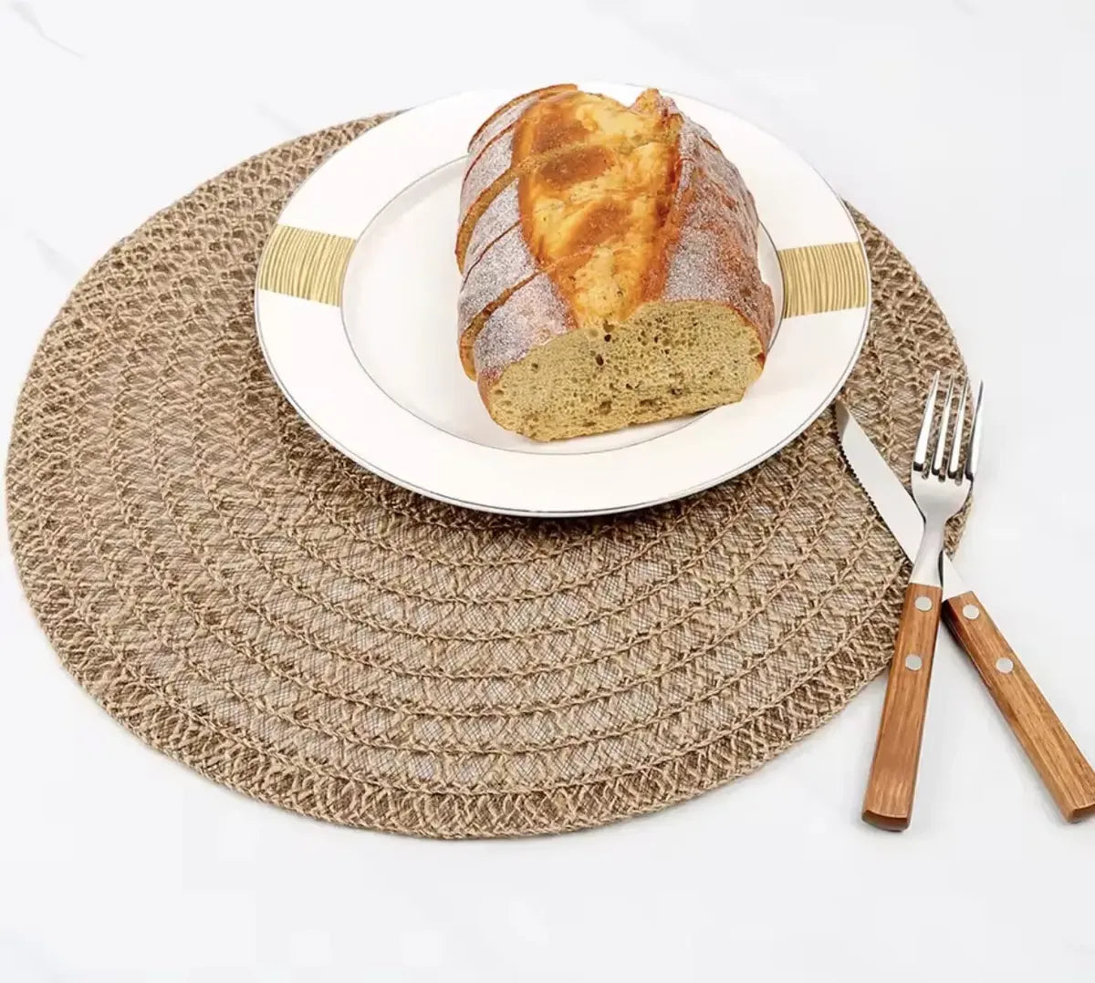 Individuales De Mesa Redondos Rustico 38cm Pack X 6