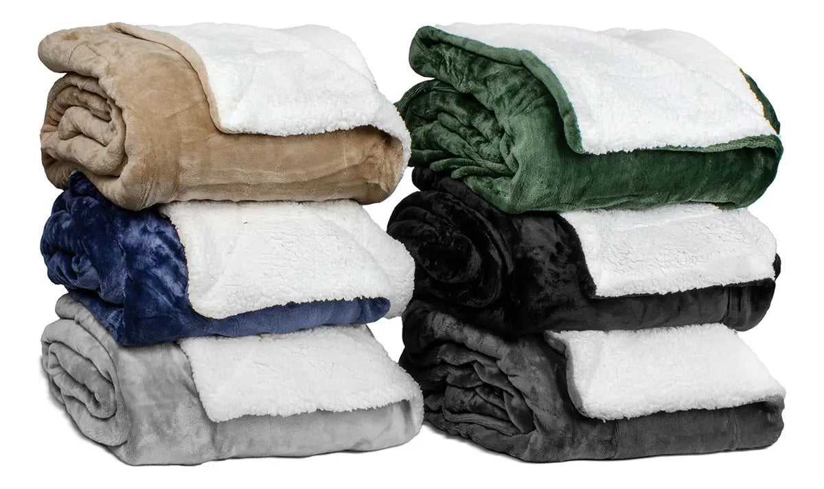 Frazada Corderito 1 Plaza Y Media Flannel Gruesa Liso 1.3 Kg Beige