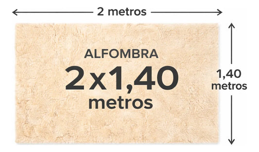 Alfombra 2x1,40 Mts Living Peluda Nórdica Pelo Largo