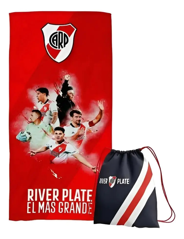 Toallones Secado Rapido River Boca Oficial C/ Mochila