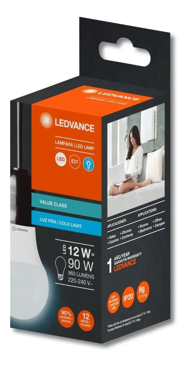Pack X 10 Lámparas Led 12w=90w Osram Ledvance L Fria E631