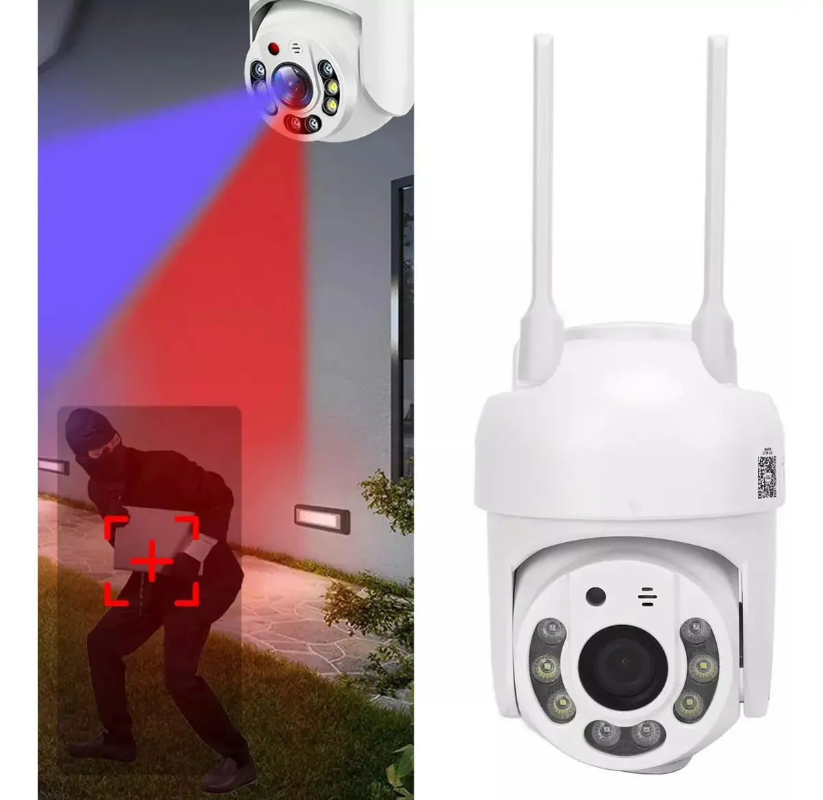 Cámara de seguridad Genérica Exterior con resolución 2MP visión nocturna incluida color blanco