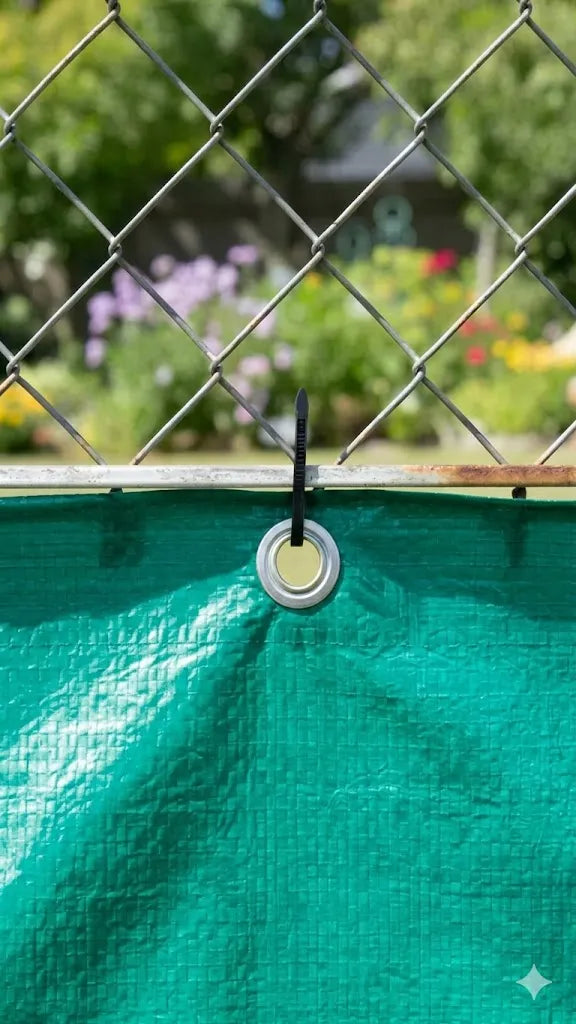 Cubre Cerco De Rafia Verde C/ojales 1.85x10 Mts + Precint
