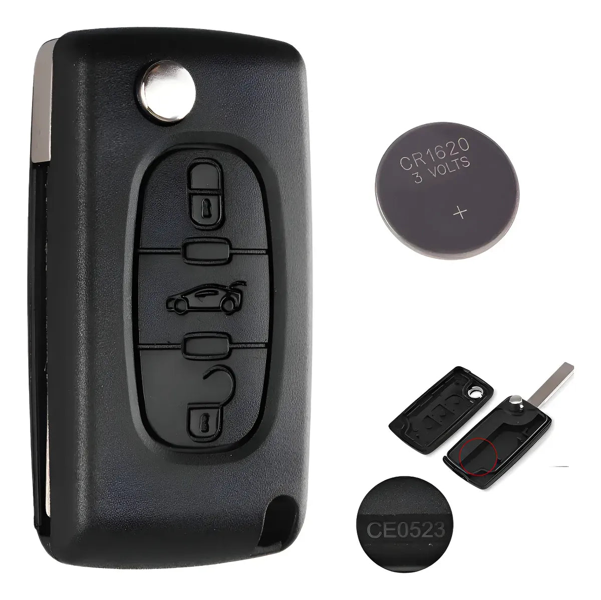 Carcasa Navaja + Pila 3 Bot Hu83 Ce0523 S/portap