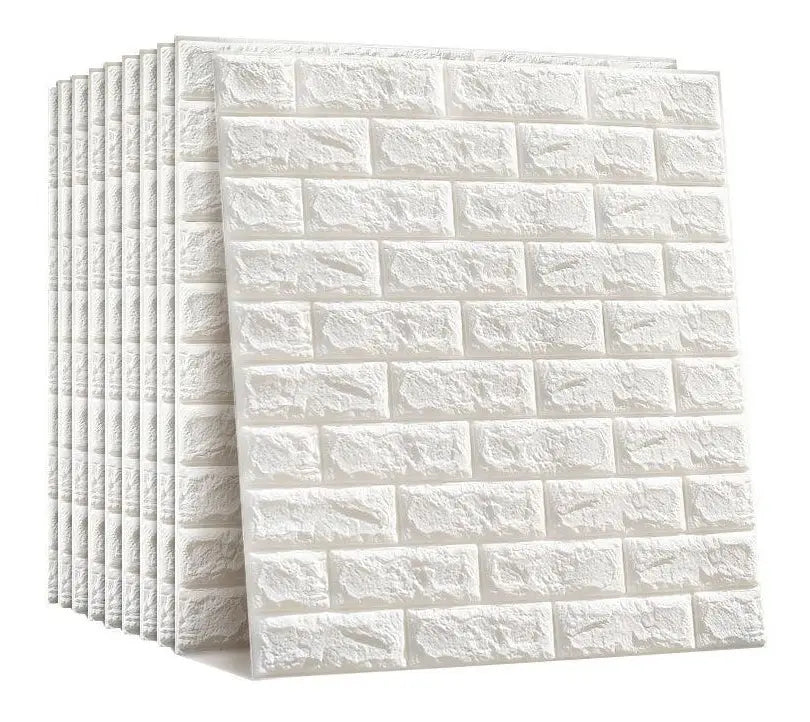 Pared Decorativa Placa Autoadhesiva 3d X 10 Placas Ladrillo