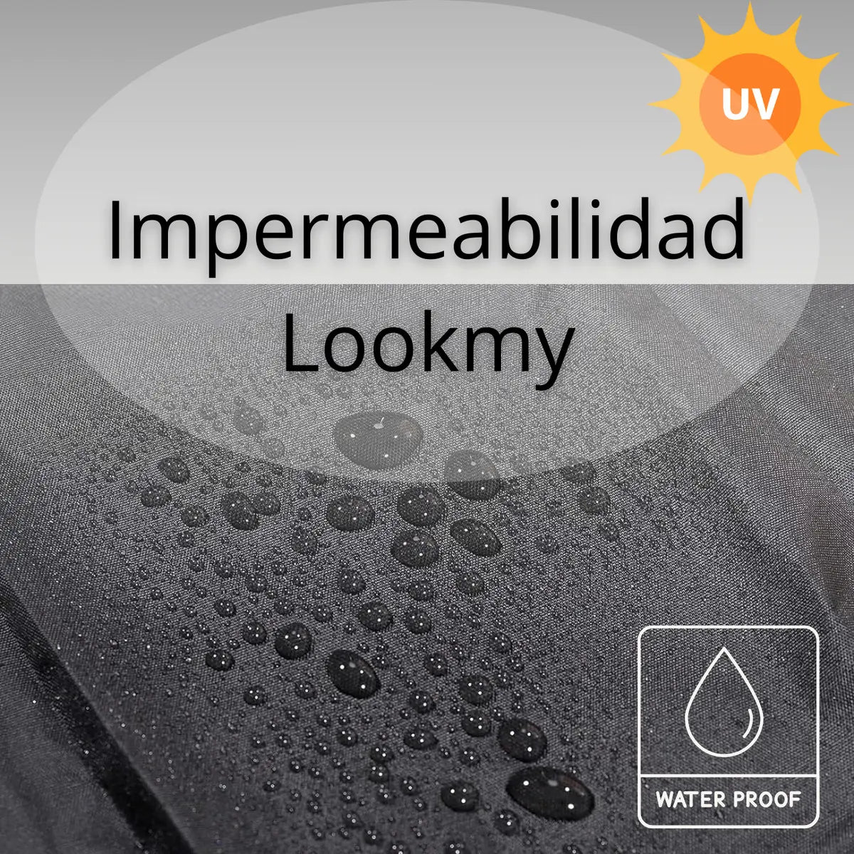 Funda Para Lavarropas Impermeable 60x60 Cm Gris | Cubre Lavarropas Exterior Lookmy | Funda Lavarropas Frontal Con Ajuste |