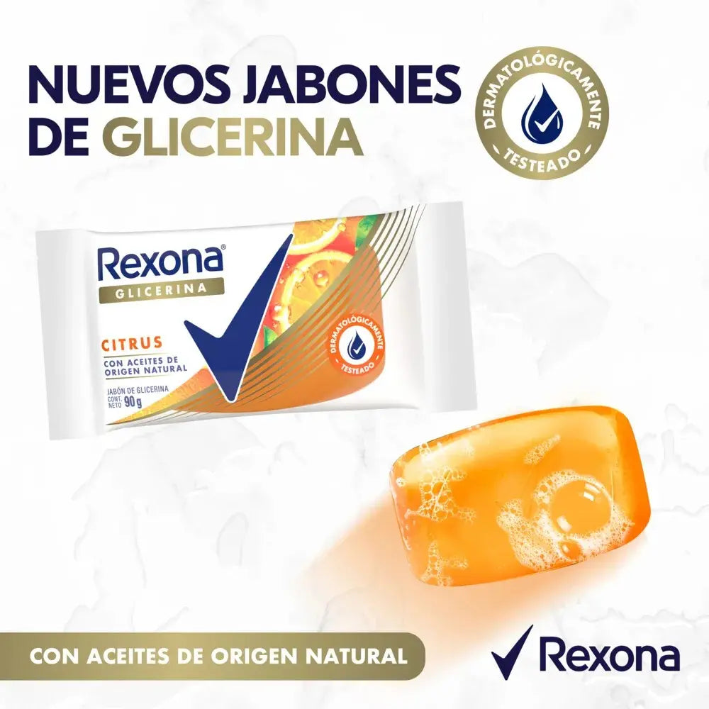 Jabon De Glicerina Rexona Citrus Con Vitamina C 90gr