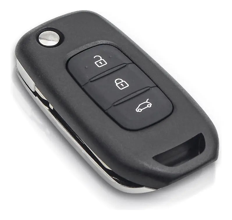 Carcasa Navaja Llave 3 Botones Kwid Vac102 Espalda Blanca