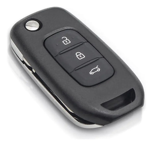 Carcasa Navaja Llave 3 Botones Kwid Vac102 Espalda Blanca