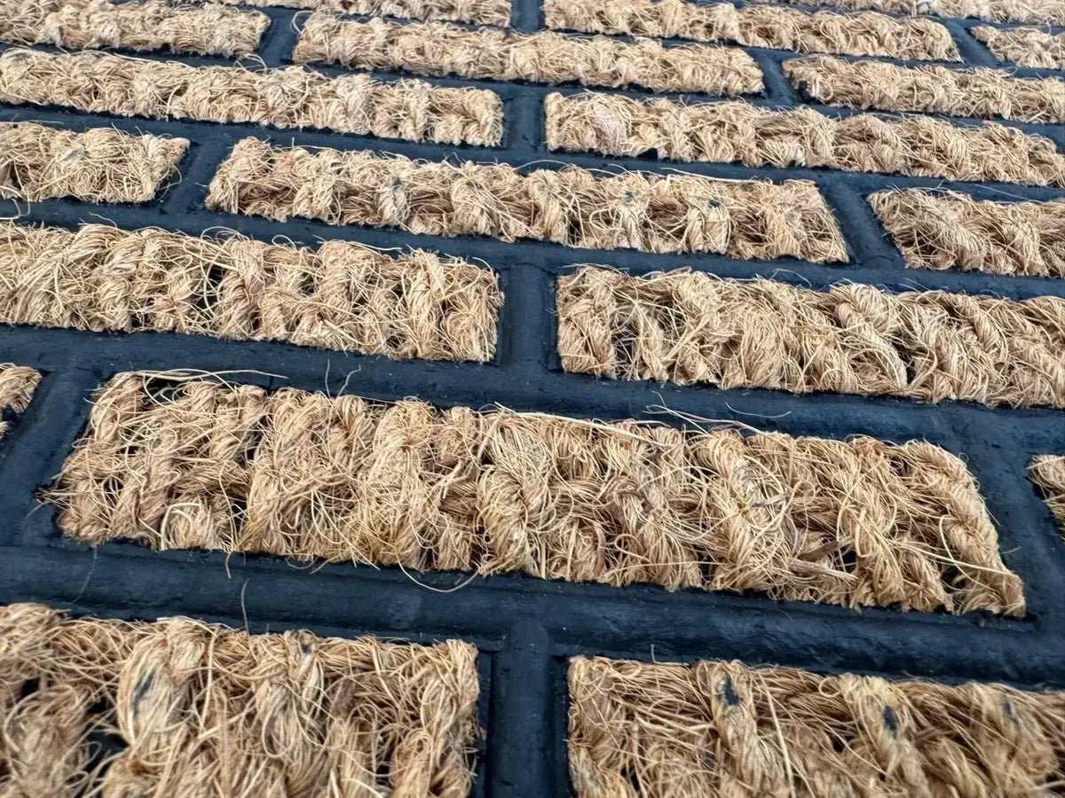 Felpudo Alfombra Entrada Secado Lluvia Coco Natural Y Goma