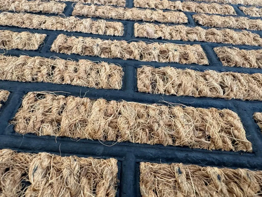 Felpudo Alfombra Entrada Secado Lluvia Coco Natural Y Goma